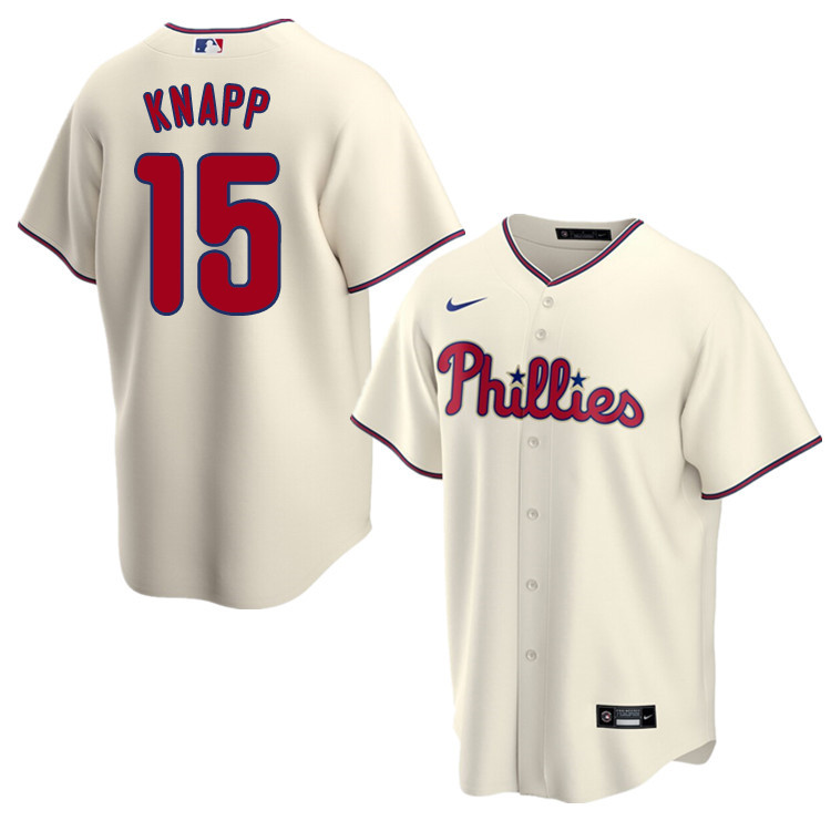 Nike Men #15 Andrew Knapp Philadelphia Phillies Baseball Jerseys Sale-Cream